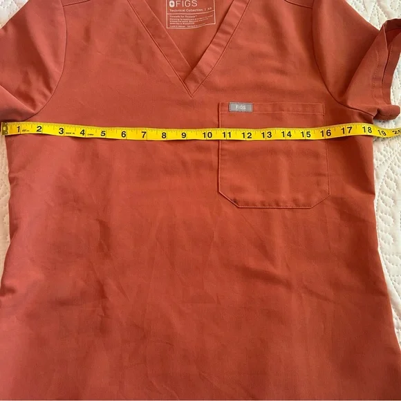 Figs Terracotta V-Neck Scrub Top - Picture 5 of 7